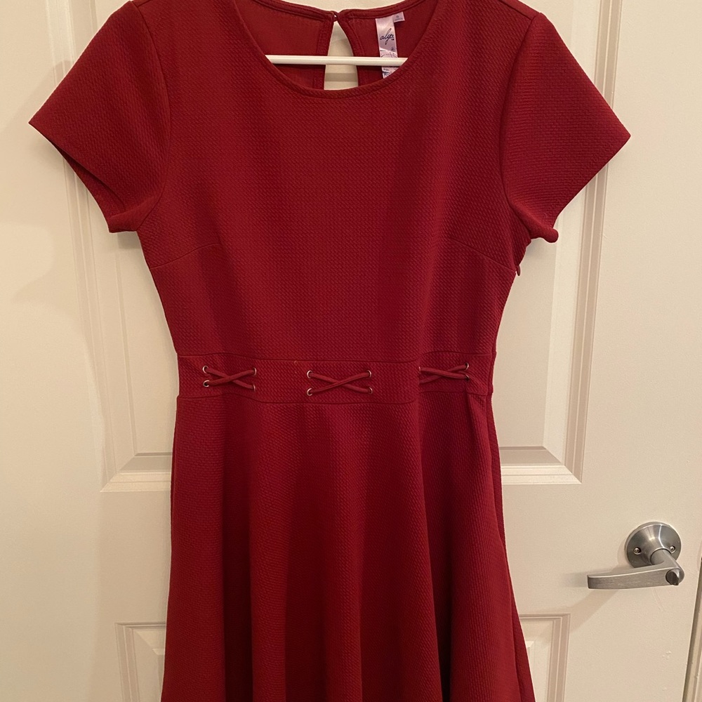 Francesca’s Collection Alya red knit dress- small